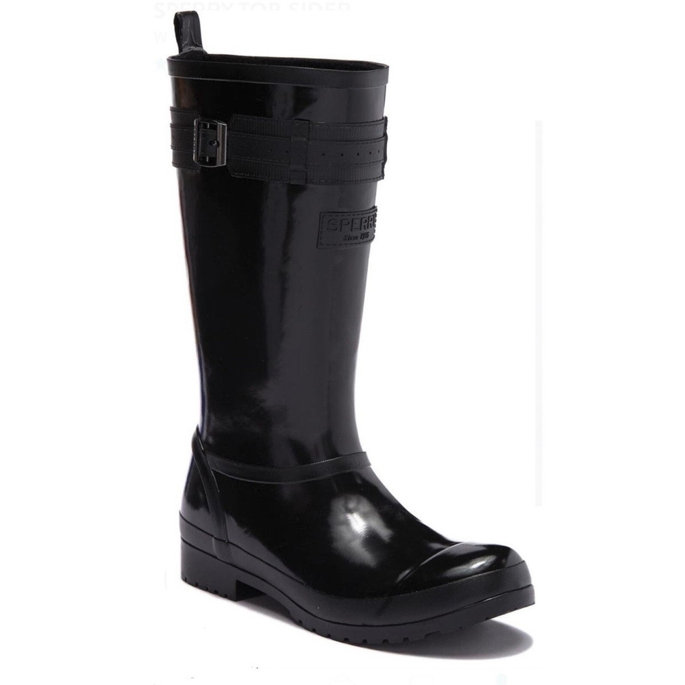 Sperry Black Rubber Sole Boots